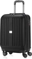 HAUPTSTADTKOFFER - X-Berg - Príručná batožina + priehradka na notebook Kufrík na kolieskach, tvrdá škrupina, TSA, 55 cm, 42 litrov, čierny