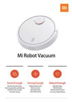 Xiaomi Mi Robot Vacuum, Beutellos, Weiß, Rund, Acrylnitril-Butadien-Styrol (ABS), Ladend, Beschleunigungsmesser, Gyroskop, Laser, Ultraschall-Sensor