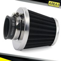 Area1 Universal Tuning Sport Luftfilter Filter, Anschluss 48 49 50 mm, Doppelschicht Stahl, Motorrad-Luftfilter ATV Quad Roller
