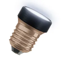 OSRAM LED Star Flat s příkonem 3,5 W (jako 28 W), 300 lm/4000 K, studená bílá 840, matná, plast v černé barvě, se závitem E27, nestmívatelná, průměr 35 mm.