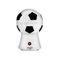 Adler AD4479 AD 4479 Popcorn Popper | Popcornovač, horký vzduch, bez tuku a oleje, tvar fotbalového míče, elektrický, 1200 W, bílý