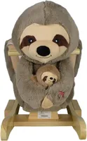 Schaukeltier - Plüsch, ab 1 Jahr, für Baby und Kind, mit Gurt, Musik, Griff, Fußstütze - Schaukelstuhl, Schaukelspielzeug, Schaukelpferd