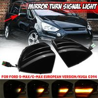 SCHWARZE Seitenblinker Spiegelblinker für Ford Kuga C-Max Mk2 Galaxy Mk3 S-Max
