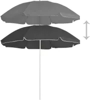 vidaXL Sonnenschirm mit Stahlmast Anthrazit 180 cm