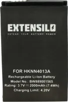 EXTENSILO Akku kompatibel mit Motorola CLP1040, CLP1060, DLR1020, DLR1060, CLP1010, CLP446 Funkgerät, Walkie Talkie (2000 mAh, 3,7 V, Li-Polymer)