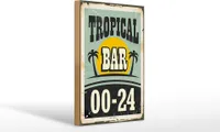 Dřevěná cedule Alkohol 20x30cm Tropical Bar Retro 00-24