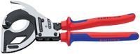 Knipex Kabelschneider Länge 320mm Ratschenfunkt. Arbeits-Breite 60mm mit 2 Komponenten-Hüllen - 95 32 320