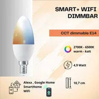 LEDVANCE LED-Lampe SMART+ WiFi Candle 40 TW E14 4,9 W matt