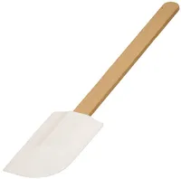Hofmeister Holzwaren, Besteck Teigschaber, Gummi Schaber Spatel, breit, Griff aus Buchenholz   L280xB49xH9 mm, 11022