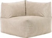 icon Tetra Eck-Sitzsack, Modulares Bodensofa, Feines Cord Sitzsack Sofa, Beige, Großer Sitzsack Für Erwachsene mit Füllung - Hergestellt in Deutschland
