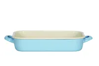 KARL KRÜGER Vierkantpfanne SYLT 32 cm - Pastellblau emailliert