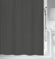 Spirella Anti-Schimmel Duschvorhang - Anti-Bakteriell, waschbar, wasserdicht - Polyester, „Primo “ 180x180cm Anthrazit