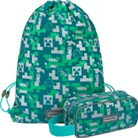 BAAGL MINECRAFT 2 SET Silver Creeper: Federtasche, Tasche