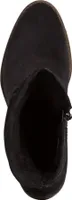 Tamaris Damen Stiefelette Reißverschluss Nubukleder Schaft gerafft 1-25481-41, Größe:37 EU, Farbe:Schwarz