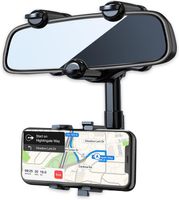 360° Rotatable and Retractable Car Phone Holder, Rear View Mirror Phone Holder, Cell Phone Mount Multifunctional