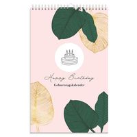Geburtstagskalender immerwährend | Jahresunabhängiger Kalender für Geburtstage in rosa | Geburtstagsübersicht zum Aufhängen mit Spiralbindung für die Familie und fürs Büro