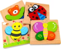 Lernspielzeug, Montessori Spielzeug, Holzspielzeug für Babys, Holzspielzeug für Kinder, Steckpuzzle Holz ab 2 3 4 Jahren