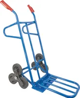 Trestles S20A blau Treppen Sackkarre klappbar 200kg Treppensteiger Vollgummireifen Sternräder Transportkarre Treppenkarre, große Schaufel, Stahl