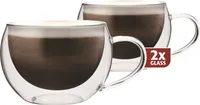 cappuccino doppelwandig 14 cm Glas 2 Stück
