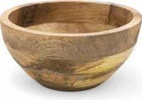 Mango Deko Schale natur - 20 cm - Holz Obst Teller rund
