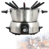 LIVOO Elektrisches Fondue-Set 8 Personen Edelstahl Käsefondue 1000 Watt DOC263