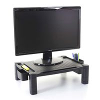 Monitorerhöhung MCW-E61, Monitorständer Schreibtischaufsatz Bildschirmerhöhung, Kunststoff 13x43x33cm