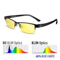 KLIM Optics Bildschirm-Brille Gestell aus Grilamid TR90 Filtert 92% blaues Licht