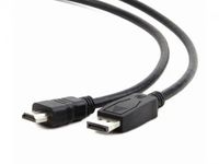 GEMBIRD DisplayPort - HDMI - 1m - DisplayPort - HDMI A - Męski/Męski - Czarny (CC-DP-HDMI-1M)