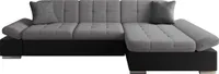 MIRJAN24 Ecksofa Malwi mit Regulierbare Armlehnen Eckcouch mit Schlaffunktion und Bettkasten (Soft 011 + Lux 05 + Lux 06, Ecksofa: Rechts)