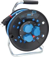 KALLE DAS KABEL CEE Camping Kabeltrommel 25 Meter PUR H07BQ-F 3G 2,5 mm² 3x SCHUKO Steckdose Schutzart IP44 Polyurethanleitung Caravan Zelt Outdoor