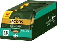 JACOBS Pads Crema Balance 5 x 18 Getränke - 90 Kaffeepads Senseo kompatibel