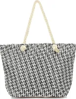 BambiniWelt by Rafael K. Strandtasche mit Reißverschluss XXL Beachbag Shopper Einkaufstasche Schultertasche für Damen