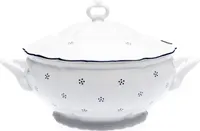 Polievková misa s vekom, český porcelán, Verona, 2,5 l, modrá valbela, G. Benedikt