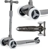 Detská kolobežka, odrážadlo, balančná kolobežka Blackwheels Blink Soft Grey, kolieska s LED osvetlením, ABEC-5