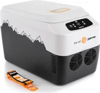 PEME Ice-on 30 Liter elektrische Kühlbox zum Kühlen und Warmhalten, 12/230V mobiler Kühlschrank, USB-Anschluss, Eco-Modus, für Camping und Auto