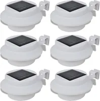 6x lampa zewnętrzna zestaw światła słonecznego ogrodzenie światło rynny biały