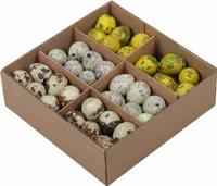 72 echte Wachteleier 3cm bunt ausgeblasen natur gelb braun Eier Ostereier Ostern
