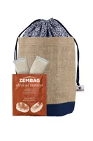 Modrý kvetinový Zembag na 5 kg zemiakov.