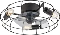 Deckenleuchte CADMUS Metall schwarz E27 3 X max.25W H:16.5cm Ø48cm dimmbar