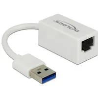 Adaptér DELOCK SuperSpeed USB-A St > Gigabit LAN comp. bílá