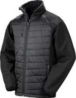 Result Herren Softshelljacke Compass gefüttert PC3326 (2XL) (Schwarz/Schwarz)