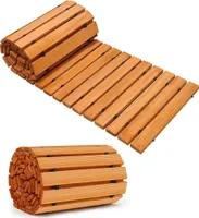 Bituxx Gartenweg ausrollbar Zedernholz geriffelt 250x45cm Braun MS-18836