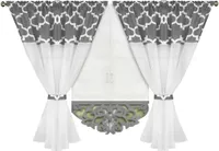 SET THAILAND Vorhang 250x160 MAROKKO, Dunkelgrau