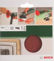 Bosch Schleifblätter  10 Stück, Ø 115 mm, Körnung 60/120/180 Winkelschleifer Bohrmaschine
