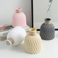 4Pcs Wasserrippel-Dekovase aus Kunststoff: Mit LED-Beleuchtung für Luxus-Design im Wohnzimmer