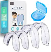 ZAHNEX Premium Aufbissschiene [4erSet] Knirscherschiene Beißschiene Zahnschiene