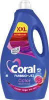 Coral Colorwaschmittel Optimal Color XXL Flüssigwaschmittel für länger strahlende Farben mit Farbpflege-Kraft natürlicher Herkunft 60 WL 3 Liter