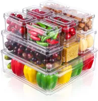 10-teiliges Aufbewahrungsglas-Set, Aufbewahrungsbox mit Deckel, Vorratsbehälter und Vorratsgläser für Lebensmittel