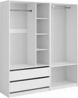 Vicco Kleiderschrank Elmo, 100 x 200 cm 2er Set, Weiß