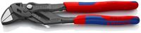 KNIPEX 86 02 250 SB Zangenschlüssel Zange und Schraubenschlüssel in einem Werkzeug mit Mehrkomponenten-Hüllen grau atramentiert 250 mm (SB-Karte/Blister)